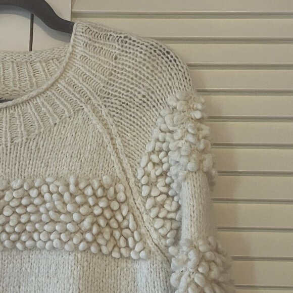 Faherty Polly Alpaca Sweater in Winter White large - Picture 5 of 12